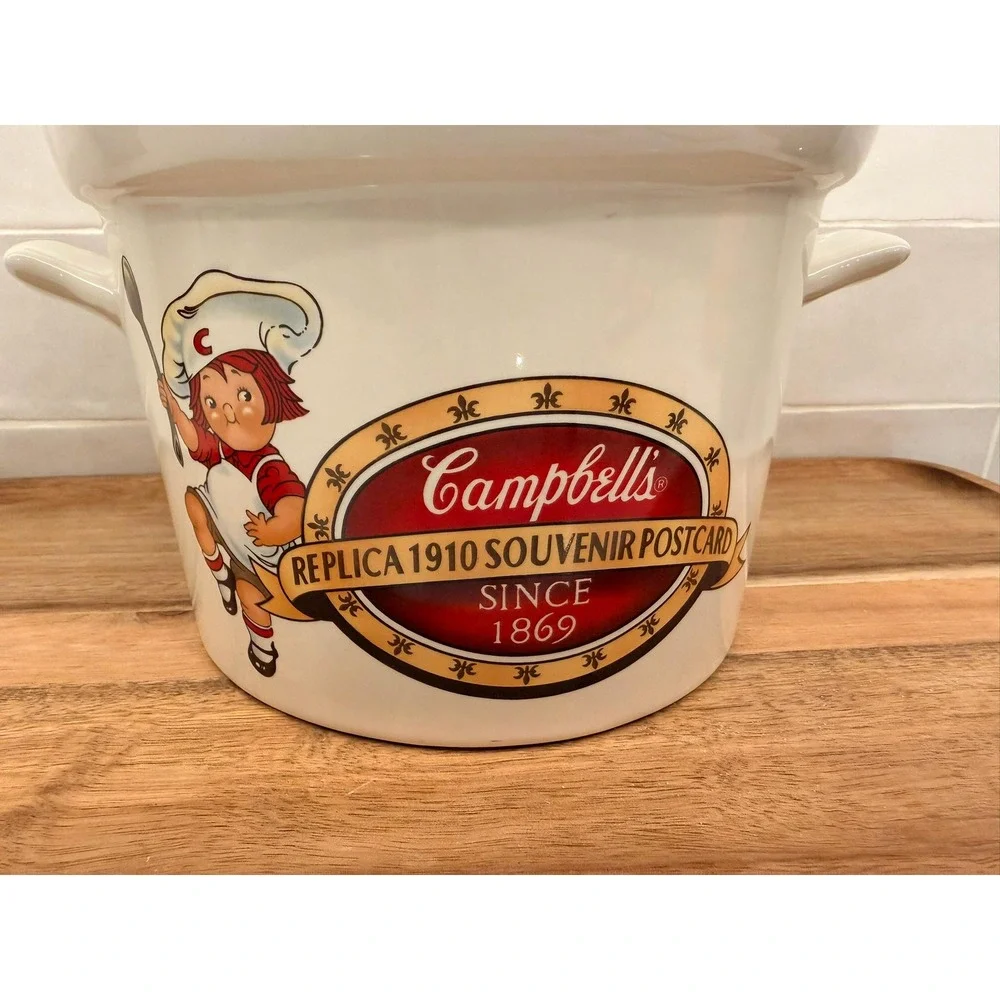 Vintage 1996 Campbell's‎ Kids Soup Tureen with Lid and Ladle Advertising